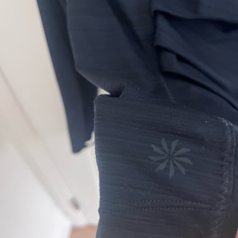 Athleta Navy Half-Zip Athletic Top - Picture 2 of 7